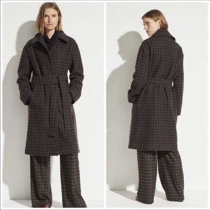 vince check coat